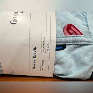 GOODFELLOW & CO NIB Boxer Briefs 2 Pk SZ XL 40/42 Soft Light Blue Popsicles Navy